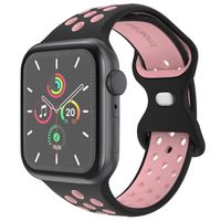 imoshion Bracelet Sport⁺ en silicone Apple Watch | 38/40/41/42 mm - Taille S/M - Black & Pink