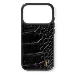 iDeal of Sweden Coque MagSafe en cuir végétalien Apple iPhone 18 Pro / 17 Pro - Black Croco