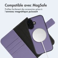 imoshion Étui portefeuille luxe 2-en-1 amovible Apple iPhone 16 - Violet