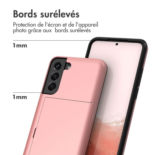 imoshion Coque arrière avec porte-cartes Samsung Galaxy S22 - Rose Doré
