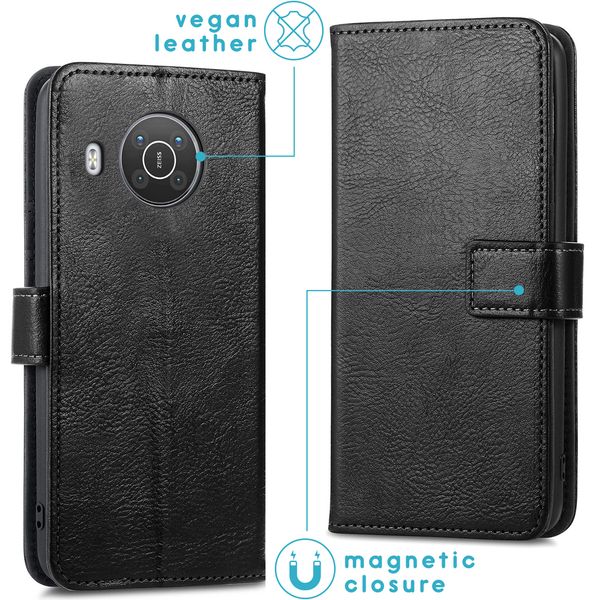 imoshion Étui de télephone portefeuille de luxe Nokia X10 / X20 - Noir