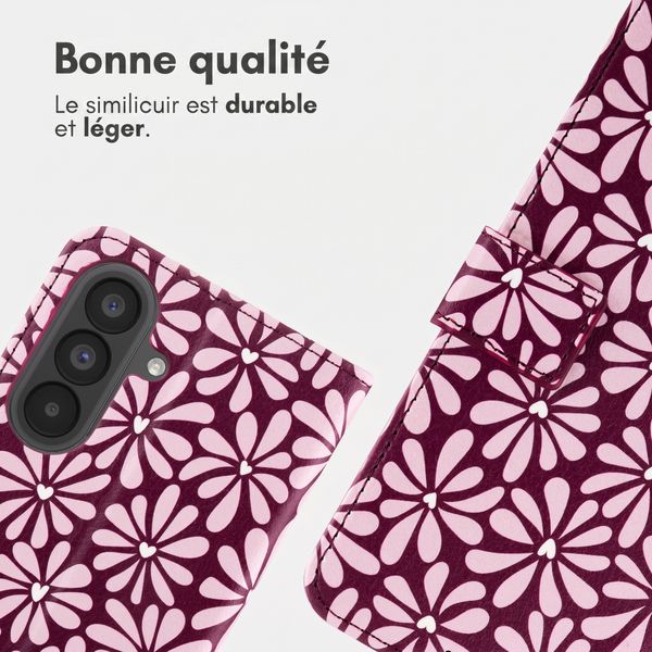 imoshion Étui de télephone portefeuille Design Samsung Galaxy A37 (5G) - Bloom Love Blush