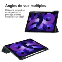 imoshion Coque tablette rigide Trifold Apple iPad Air 11 pouces (2026) M4 / (2025) M3 / (2024) M2 / Air 5 (2022) / Air 4 (2020) - Bleu foncé