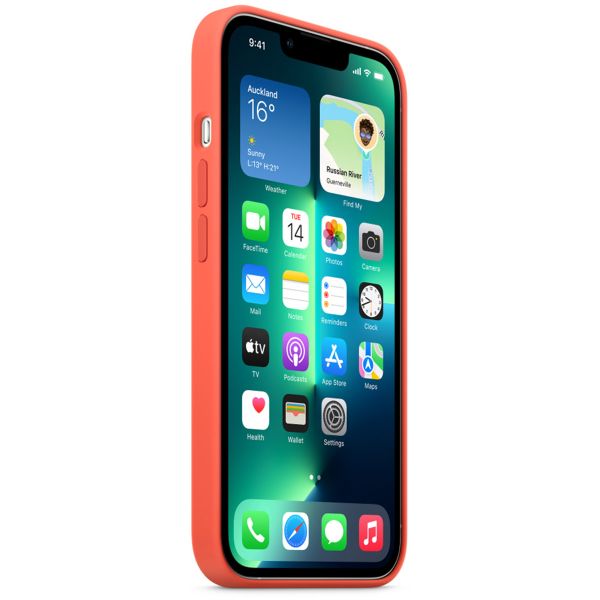 Apple Coque en silicone MagSafe Apple iPhone 13 Pro - Nectarine