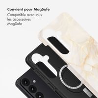 Selencia Coque arrière Vivid avec MagSafe Samsung Galaxy S26 - Golden Beige Marble