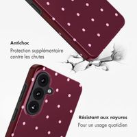 Selencia Coque arrière Vivid avec MagSafe Samsung Galaxy S26 FE - Happy Dots Burgundy