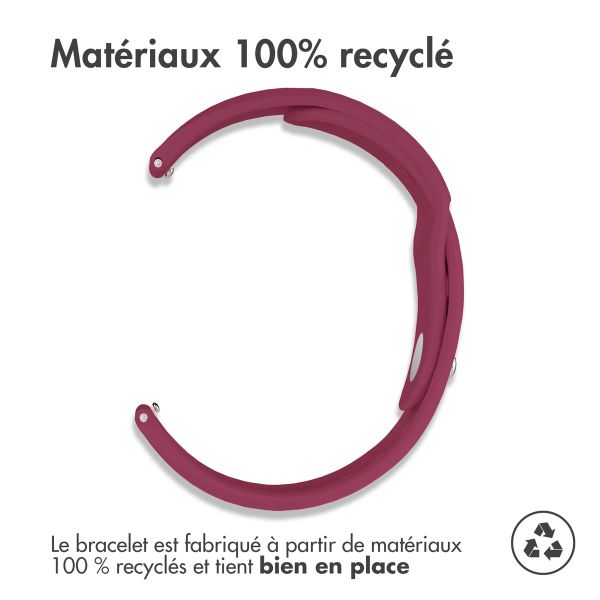 imoshion Bracelet sport en silicone  - Connexion universelle 18 mm - Bordeaux