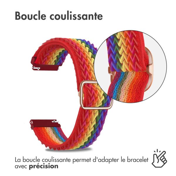 imoshion Bracelet élastique en nylon Samsung Galaxy Watch 7 40/44 mm - Rainbow