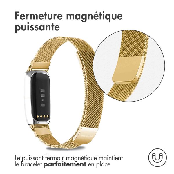 imoshion Bracelet magnétique milanais Fitbit Luxe - Taille S - Doré