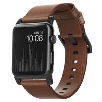 Nomad Bracelet moderne en cuir Apple Watch | 44/45/46/49 mm - Brown / Black