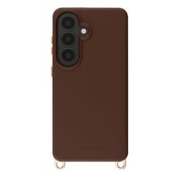 Selencia Coque arrière Rivièra avec MagSafe avec crochets amovibles Samsung Galaxy S26 - Choco Brown