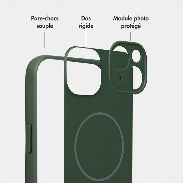 Accezz Coque Grip avec MagSafe Apple iPhone 13 - Vert foncé