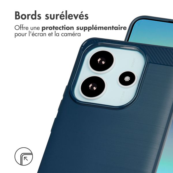 imoshion Coque Brushed Xiaomi Redmi Note 14 (4G) - Bleu foncé
