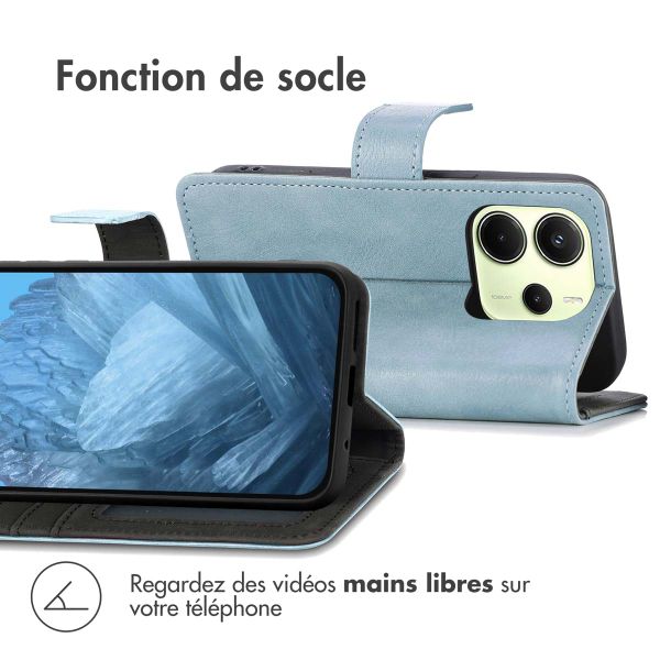 imoshion Étui de télephone portefeuille de luxe Xiaomi Redmi Note 14 (4G) - Bleu clair
