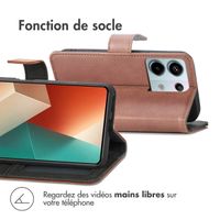 imoshion Étui de télephone portefeuille de luxe Xiaomi Redmi Note 13 Pro (5G) / Poco X6 - Marron