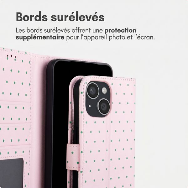 imoshion Étui de télephone portefeuille Design Apple iPhone 14 - Happy Dots