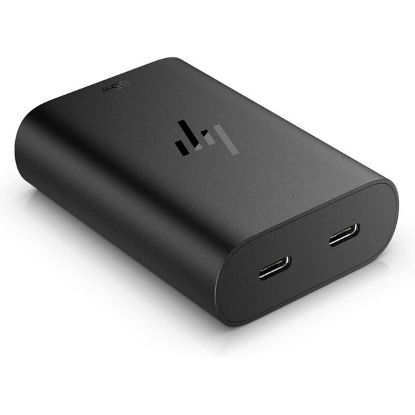 HP Chargeur rapide USB-C GaN original 65 watts | Chargeur d'ordinateur portable USB-C - Noir