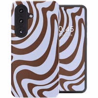 Selencia Coque arrière Vivid avec MagSafe Samsung Galaxy S26 - Dream Swirl Chocolate