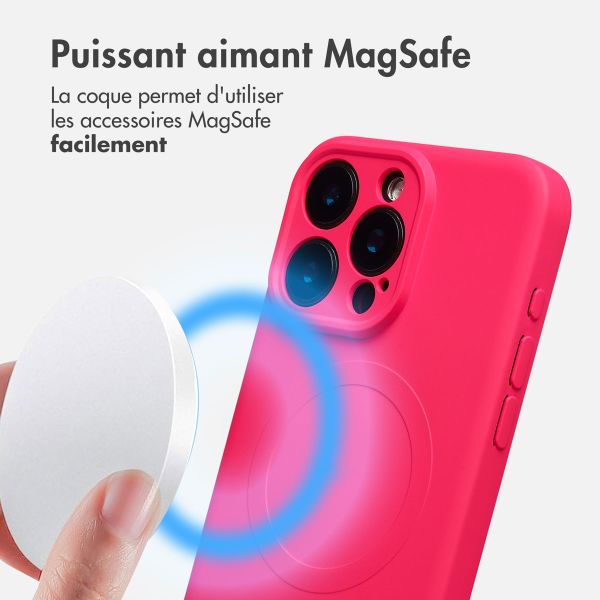 imoshion Coque Couleur avec MagSafe Apple iPhone 15 Pro Max - Neon Pink