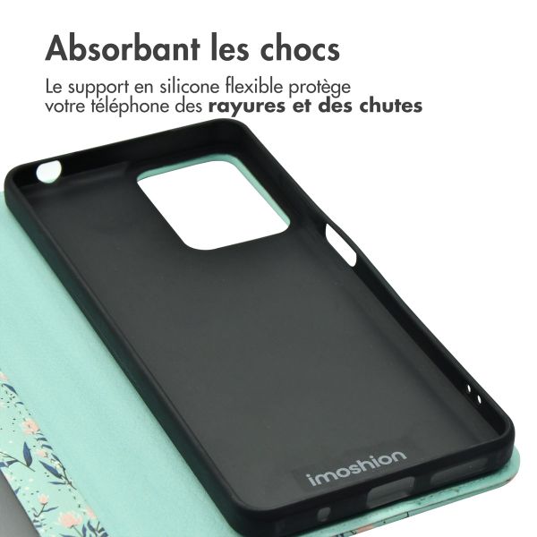 imoshion Étui de télephone portefeuille Design Motorola Moto G24 Power - Blue Flowers