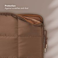 Selencia Pochette ordinateur Puffy 13-14 pouces - Mocha Brown