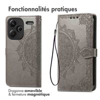 imoshion Etui de télephone Mandala Xiaomi Redmi Note 13 Pro Plus (5G) - Gris