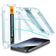 Spigen Protection d'écran en verre trempé GLAStR Fit 2 Paquets + Applicator Apple iPhone 15 Pro Max