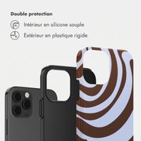 Selencia Coque arrière Vivid Apple iPhone 12 (Pro) - Dream Swirl Chocolate