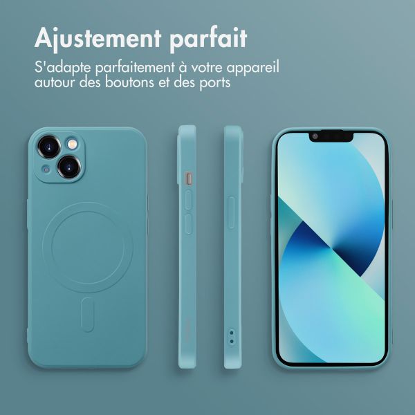 imoshion Coque Couleur avec MagSafe Apple iPhone 13 - Smoke Green