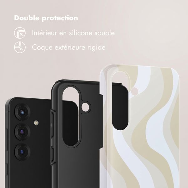 Selencia Coque arrière Vivid Samsung Galaxy S25 FE - Desert Waves Beige