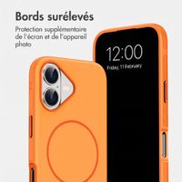 imoshion Coque arrière Color avec Thin MagSafe Ring Apple iPhone 16 - Orange