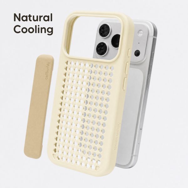 Callbuddy Coque avec strap Apple iPhone 17 Pro - Sand Glow