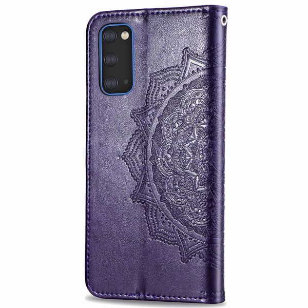 Etui de télephone portefeuille Mandala Samsung Galaxy S20 - Violet