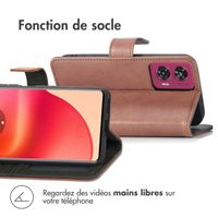 imoshion Étui de télephone portefeuille de luxe Motorola Edge 50 Fusion - Marron