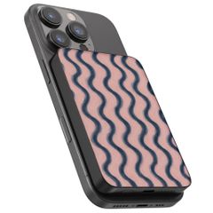 Selencia Powerbank Vivid 5 000 mAh - MagSafe et Qi - Black / Wavy Baby Sorbet