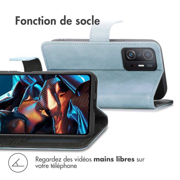 imoshion Étui de télephone portefeuille de luxe Xiaomi Poco X5 Pro 5G - Bleu clair