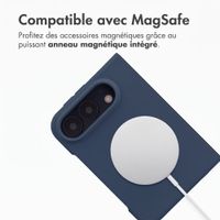 Accezz Coque Liquid Silicone avec MagSafe Apple iPhone Duo - Bleu foncé