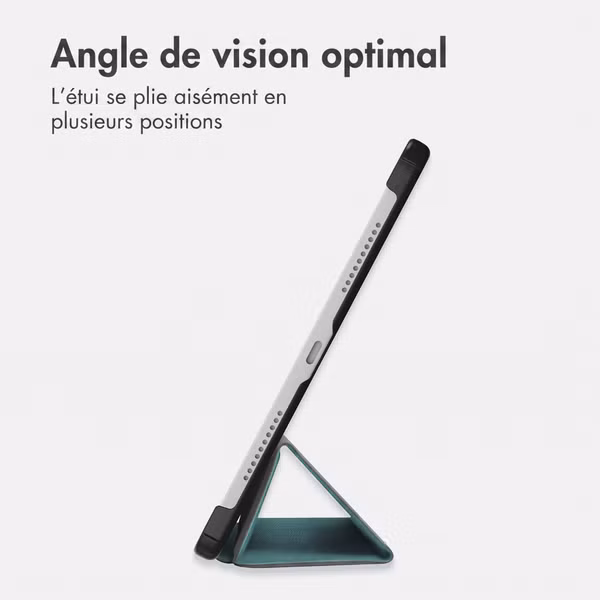 imoshion Coque tablette Trifold Apple iPad Air 11 pouces (2026) M4 / (2025) M3 / (2024) M2 / Air 5 (2022) / Air 4 (2020) - Vert foncé
