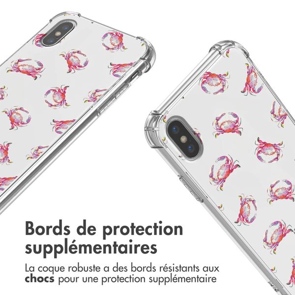 imoshion Coque Design avec cordon Apple iPhone X / Xs - Crab Watercolor
