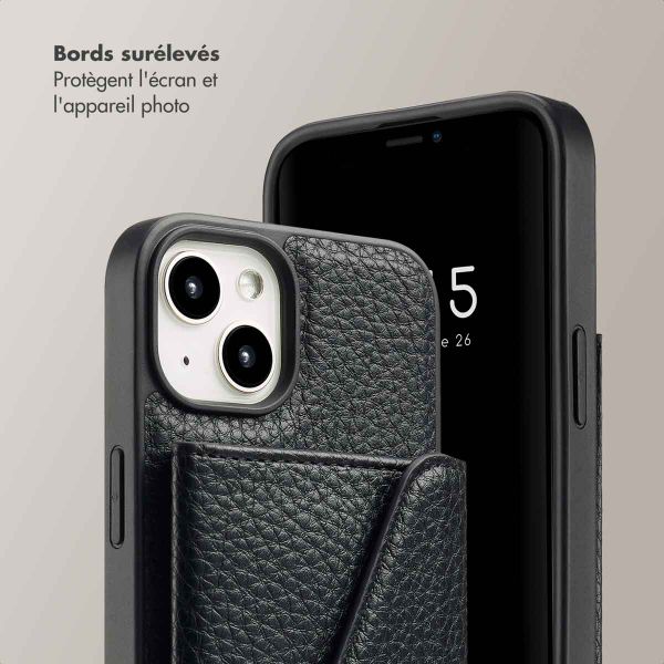 Selencia Coque de télephone Sera avec cordon et porte-cartes enveloppe Apple iPhone 14 / 13 - Noir