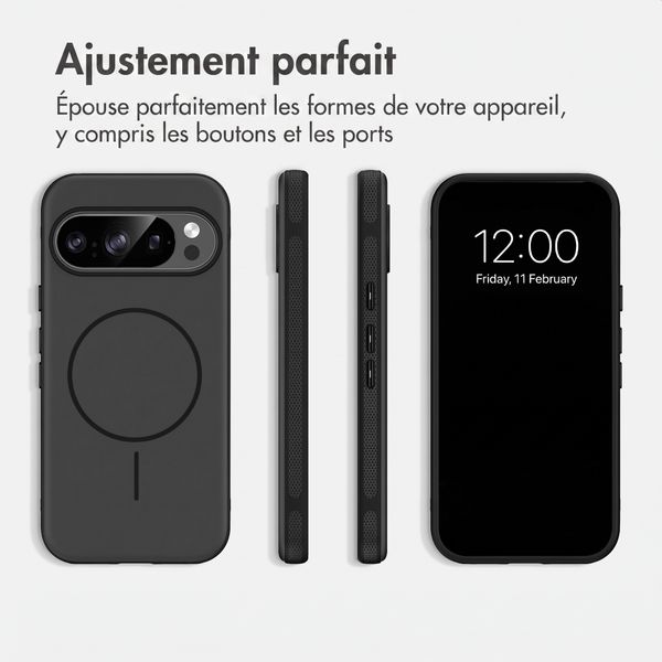 imoshion Coque arrière Color avec Thin MagSafe Ring Google Pixel 11 / 11 Pro / 10 / 10 Pro - Noir