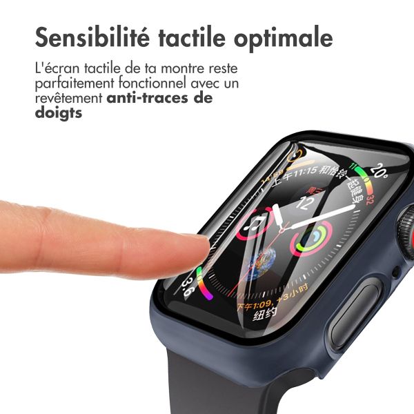 imoshion Coque rigide à couverture complète Apple Watch 7 / 8 / 9 - 45 mm - Bleu foncé