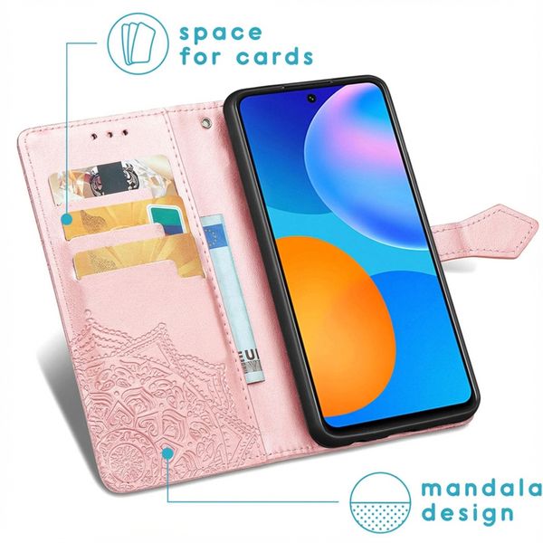 imoshion Etui de télephone Mandala Huawei P Smart (2021) - Rose Doré