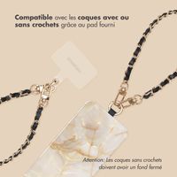 imoshion Ensemble de cordons de téléphone en cuir PU – Noir