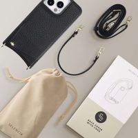 Selencia Coque de télephone Nova avec cordon et porte-cartes Apple iPhone 14 Pro - Noir