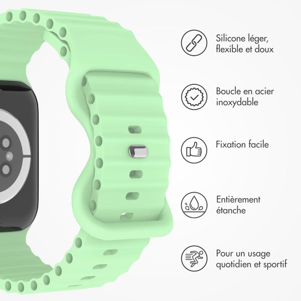 imoshion Bracelet Athletic en silicone Apple Watch | 44/45/46/49 mm - Vert menthe