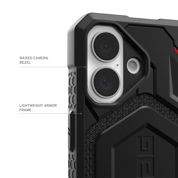 UAG Coque arrière Monarch Pro Apple iPhone 16 Plus - Kevlar Black