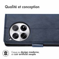 imoshion Étui de télephone portefeuille de luxe OnePlus 12 - Bleu foncé