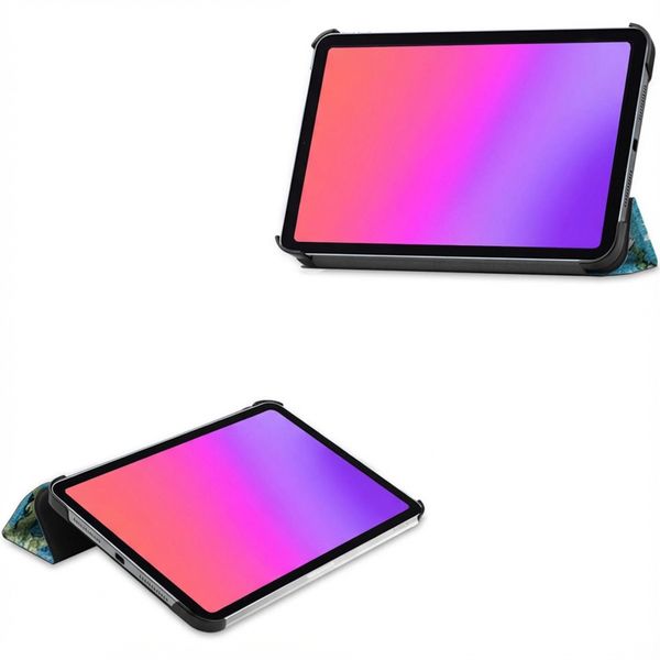 imoshion Coque tablette Design Trifold Apple iPad Mini 7 (2024) / iPad Mini 6 (2021) - Green Plant