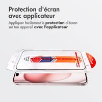 Accezz Protecteur d'écran en verre trempé + Applicateur Apple iPhone 16 / 15